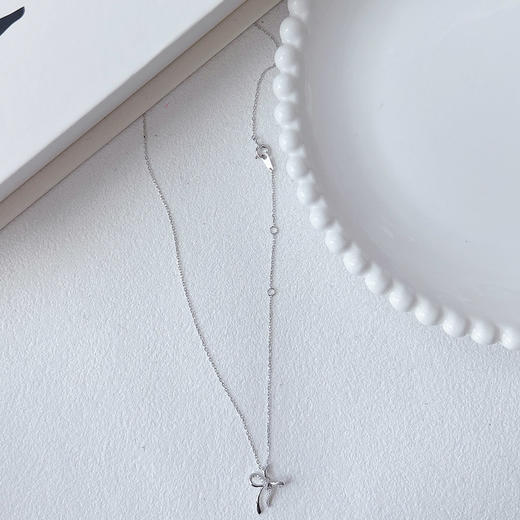 纯银系列 S925蝴蝶结款项链-1件 纪念日百货门店同款162259082 商品图1