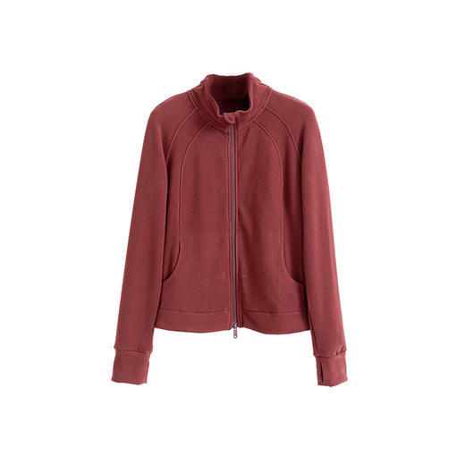 绽放女装686朵/绒感修身显瘦双开拉链半高领开襟短外套女秋冬新款 商品图4