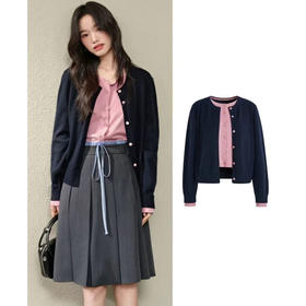  一件拼色假两件针织衫，搞定80%衣橱搭配，随便穿穿都好看～