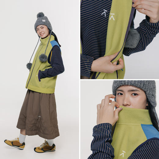 【品牌特惠】ACMEITEM爱棵米-拼色摇粒绒马甲GAG3090507G 商品图2