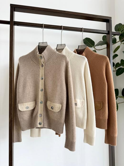 YS1791-羊毛高领纽扣针织长袖开衫【Hera&Song】 商品图3