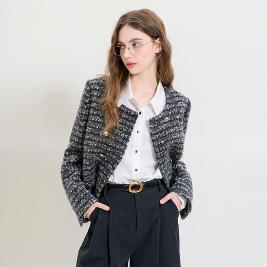 三彩2025新款极简腰带不规则环形二层牛皮复古镂空时尚女百搭通勤 商品图2