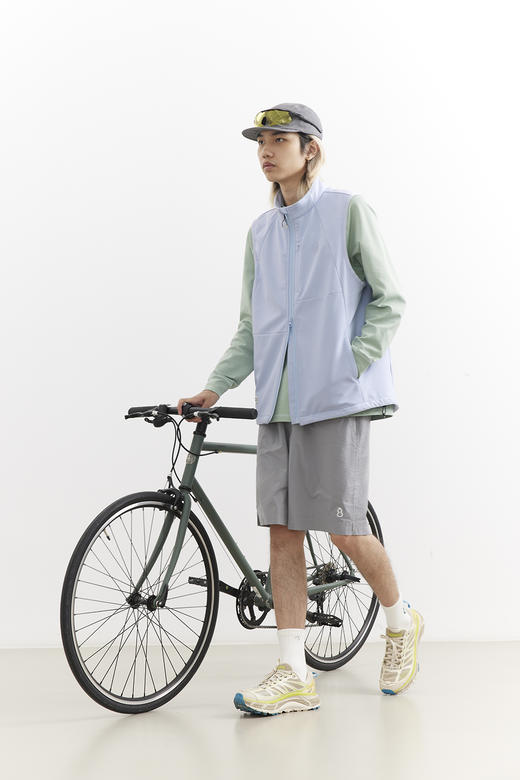 吃茶去chichaqu25秋冬户外三防防风防泼水带绒软壳马甲骑行运动 商品图1