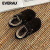 EVERAU牛反绒鞋面内里羊皮毛一体全包勃肯女靴EA7089 商品缩略图4
