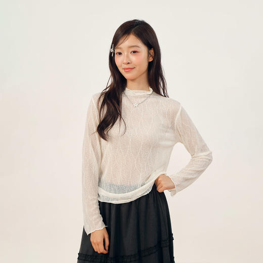 蕾丝打底长袖T恤-纪念日百货门店同款165343626 商品图1