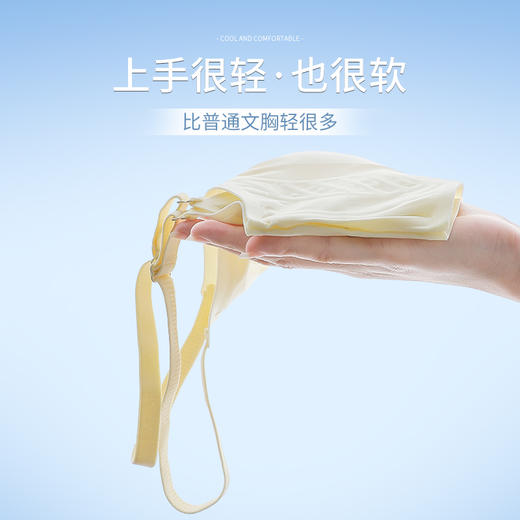 【薄如蝉翼还挺拔的兔耳文胸回归了！69元买一送一 】QingFan 夏季凉感一体无钢圈 冰丝速干兔耳朵罩杯 塑形聚拢 轻盈柔软 舒适无痕 凉爽透气 商品图8