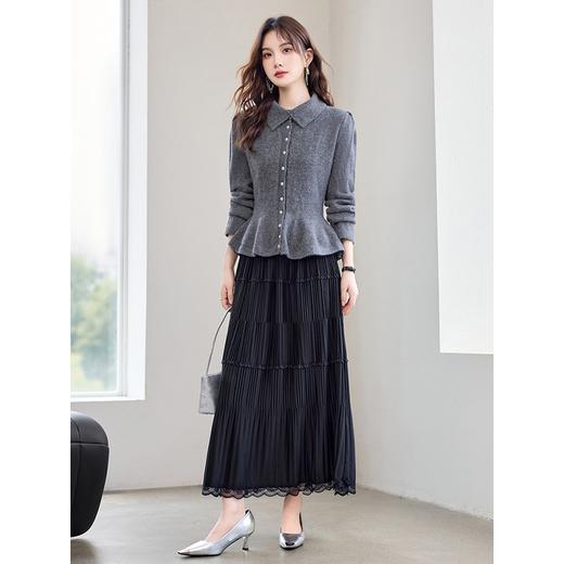 法式软糯针织毛衣半身裙两件套，复古日系设计感两件套HR-618 商品图0