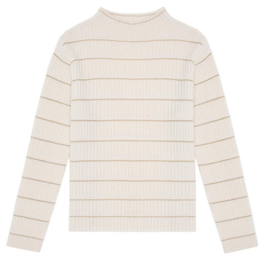 羚荌渼连领镶金丝百搭版型女士羊绒衫 商品图5