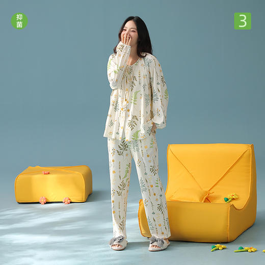 【拍2套立减30元】【7A抗菌新疆棉】大牌品质秋季纯棉长袖睡衣 柔软亲肤家居服套装 商品图14