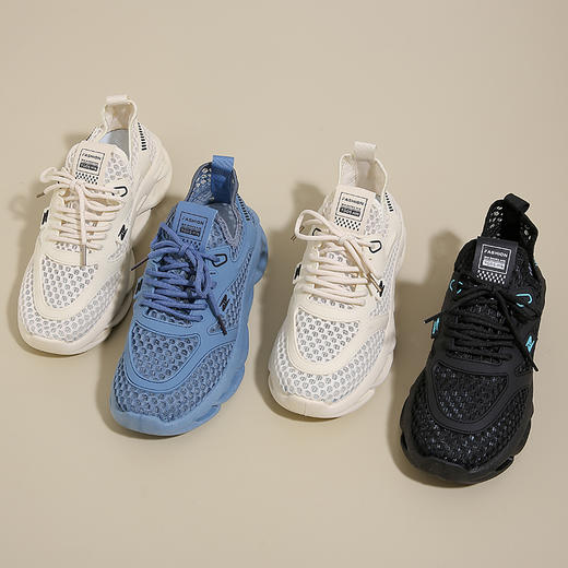 【全新升级 加倍凉爽 隐形增高5cm】梦惠妮 镂空透气空调鞋2.0 商品图7