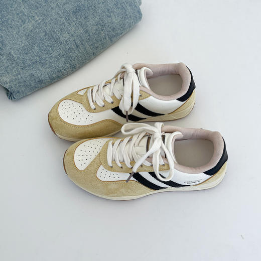 【YW】无忧购 休闲百搭配裙子轻便阿甘鞋女新款简约秋季复古德训鞋3200（截单后3-5天发货） 商品图2