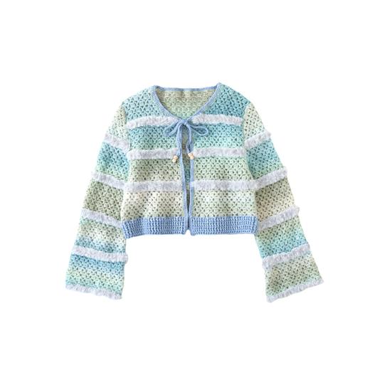 苏苏姐家寻迹渐变开衫手工diy编织钩针毛线团自制衣服材料包 商品图4