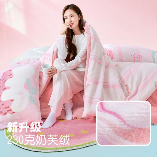 匹鲁设计师款高克重奶芙绒印花件套 | 双面睡感、加厚加密、可水洗、萌趣印花、温暖舒适 商品图1