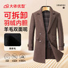 【可拆卸羽绒内胆】【绵羊毛】【DDS】大依优型大码男装可脱卸羽绒内胆羊毛大衣长款西装毛呢外套大衣 商品缩略图5
