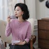 西子/索菲娅气质优雅绵羊毛钩花花边针织粉色上衣/MSTJ369 商品缩略图2