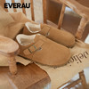 EVERAU牛反绒鞋面内里羊皮毛一体全包勃肯女靴EA7089 商品缩略图1