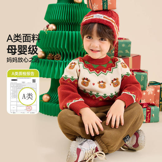 嘟嘟家儿童毛衣冬装卡通男童上衣冬款洋气女童针织衫时髦宝宝衣服 商品图1