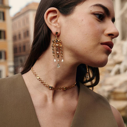 【阿娇-钟欣潼同款】BM大英博物馆限量联名系列 拜占庭琉璃项链套装（耳环+项链） 商品图1