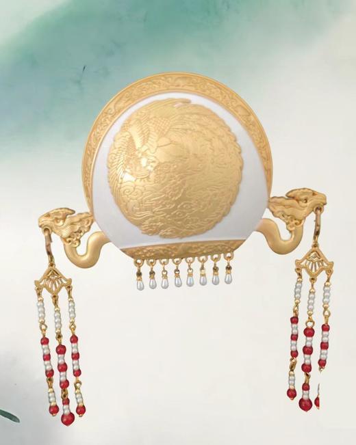 【唐宋元凤冠·金属冰箱贴礼盒】永乐宫西王母龙凤花钗冠李倕凤冠宋代团冠回鹘桃心冠冰箱贴 商品图4