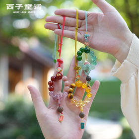 西子童话 天和五韵挂件国风合香珠手机挂链天然檀香沉香挂件钥匙扣