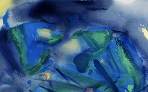 独角鹿西洋古董20世纪后期法国巴黎Frédéric Possot出版艺术大师朱德群亲签限量彩色石版画「构图五（Composition V）」 商品图6