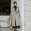 奢姿大码女装2025秋季复古卡其色风衣胖妹妹气质收腰中长款外套9953394340 商品缩略图4