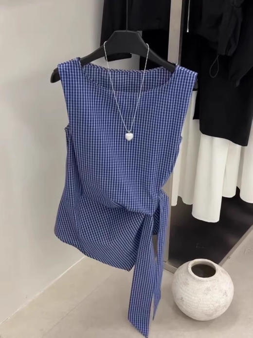 裁缝学苑AS568韩系绑带无袖格子衫纸样衬衫背心小上衣打版裁图纸 商品图4