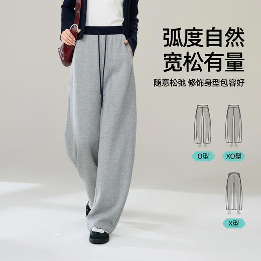 【两穿-运动香蕉裤】逸阳秋新款遮肉显瘦慵懒高腰阔腿休闲裤子8117 商品图3