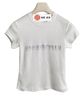 女款闪钻修身短袖T恤002