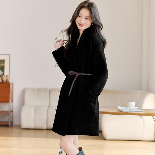 中长款韩版宽松，时尚系带风衣外套 HR-SSFB20221 商品图2