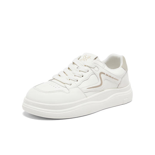 【云粉节】BF楼百思图2026春季新款厚底小白鞋舒适轻便运动女休闲鞋D3762AM6吊牌价669.现价399 商品图0