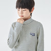 蓝汽水25年冬季新款亲子中大男童条纹T恤打底衫双面绒半高领上衣 商品缩略图1