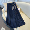 百媚生 【送腰带】半身裙女秋a字百褶裙垂感中长款伞裙0831-1 商品缩略图2