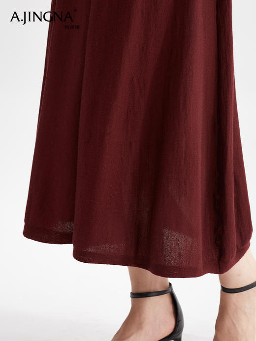 【温婉风情】阿菁娜羊毛高腰A字半身裙F30Q313001 商品图3