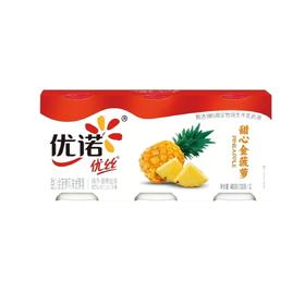 优诺优丝甜心金菠萝风味发酵乳135g*3杯/盒