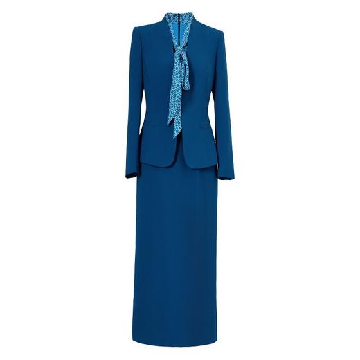 YBY 961H83时尚套装裙大气气质西装外套印花连衣裙两件套 商品图4