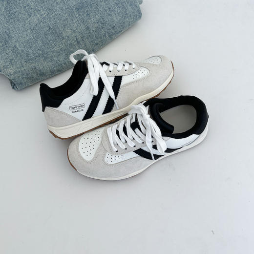 【YW】无忧购 休闲百搭配裙子轻便阿甘鞋女新款简约秋季复古德训鞋3200（截单后3-5天发货） 商品图6