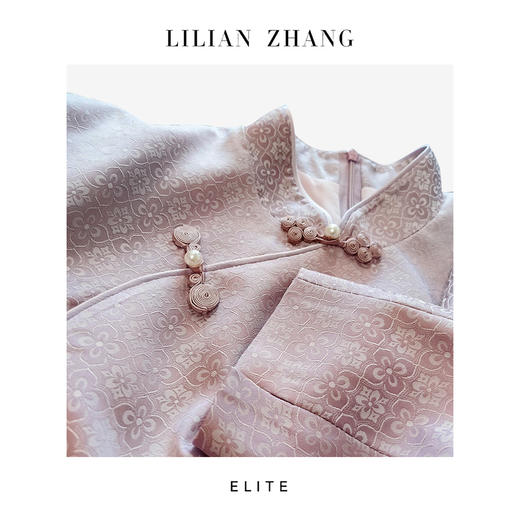 定制—静奢风—粉韵雅姿—新中式婉约粉紫系优雅旗袍连衣裙  2501110 商品图2