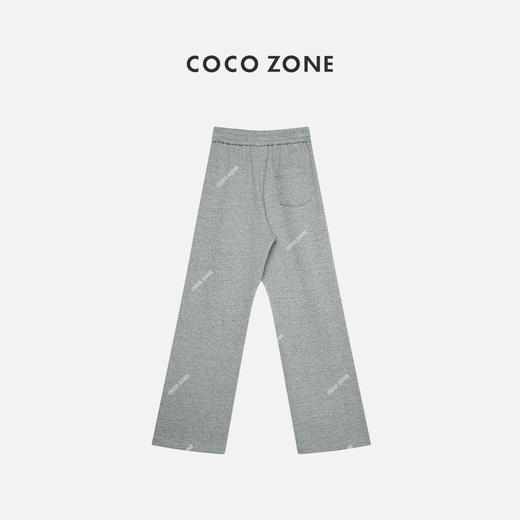 刘一一&COCO ZONE春季新款休闲裤松紧腰直筒百搭阔腿长裤24C10110 商品图2