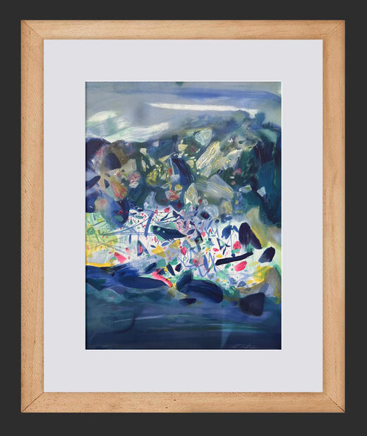 独角鹿西洋古董2005年法国巴黎Frédéric Possot出版艺术大师朱德群亲签限量彩色石版画「构图XX（Composition XX）」 商品图1