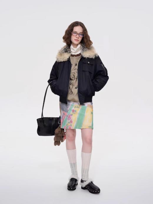 local tag/It24awk15/碎花领小狗印花洗褪卫衣 商品图1