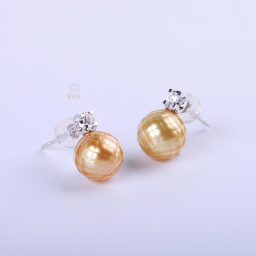 【鎏金岁月】刻面金珠耳钉   ZZ12509006 商品图4