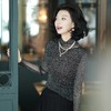 西子/【星夜】银丝纱高领高弹网纱打底高级灰小衫打底/CSHC070 商品缩略图1