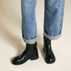 千百度粗跟厚底切尔西靴女手抓皮美拉德真皮短靴子A25550936 商品缩略图4