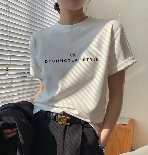 「99任选三件」梦惠妮230克重磅纯棉时尚印花T （新增21款印花）耐磨耐穿抗起球 男女同款 宽松显瘦 做工细致 更百搭！！ 拍单件不发货！！ 选3件加入购物车自动减 商品图2