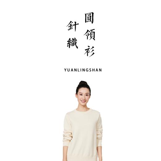 有机彩棉针织圆领长袖衫秋冬保暖内穿打底衫纯棉通勤套头线衣【基地直发】 商品图0