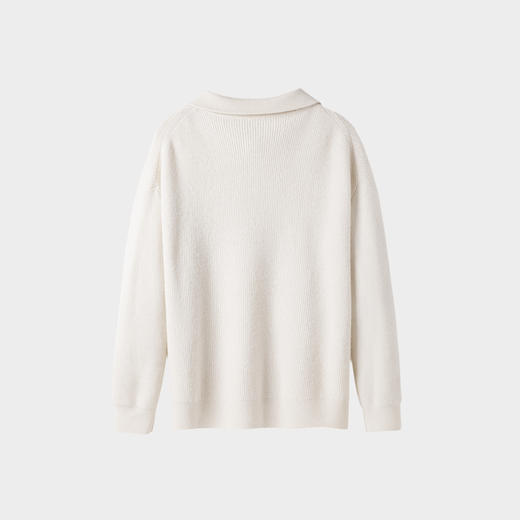 羚荌渼半高领拉链廓形加厚女羊绒衫 商品图2