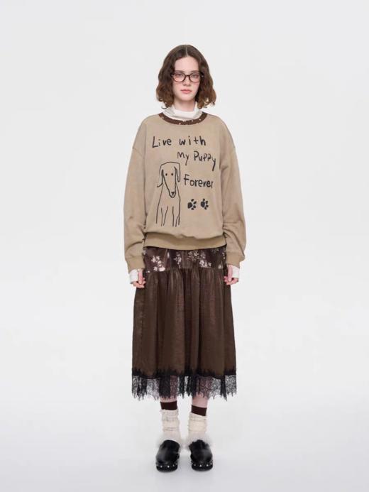 local tag/It24awk15/碎花领小狗印花洗褪卫衣 商品图4