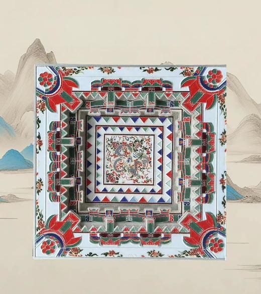 【唐宋元明清藻井金属冰箱贴·三层立体可拆分】中国七大藻井永乐宫晋祠六和塔瘦西湖滕王阁 商品图2
