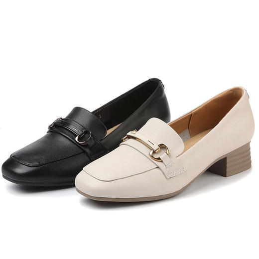 丁摩 真皮小皮鞋法式春秋女鞋软底防滑四季鞋乐福鞋女单鞋5ZF-6109 商品图4